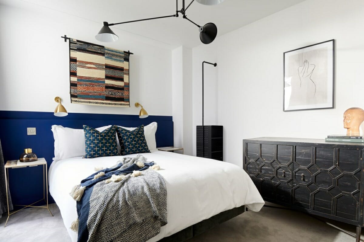 Idées de mur d'accent bleu pour une chambre par Sarah R